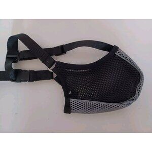 Soft Mesh Dog Muzzel For Medium Size Dogs Black & Grey, Medium